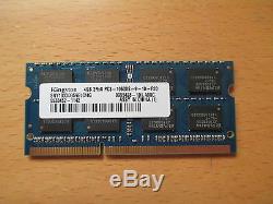 Kingston 4GB PC3 10600 1333 DDR3 Sodimm Laptop RAM Memory 1x 4096MB Single Stick