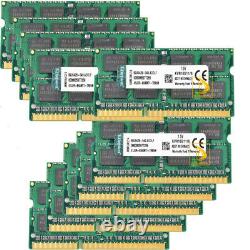 Kingston 8 GB 16 GB DDR3 RAM PC3-12800S 1600Mhz 204Pin SODIMM Laptop Memory Lot