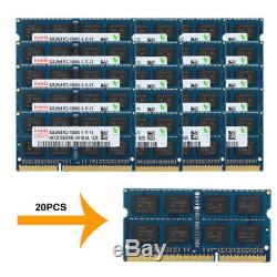 LOT Hynix 20x 4GB 2RX8 DDR3 1333MHz PC3-10600S 1.5V SODIMM Laptop Memory RAM 52#