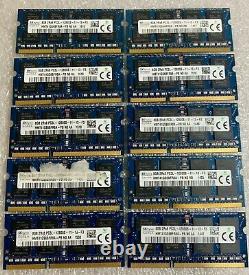 LOT OF 10 HYNIX 8GB DDR3 Laptop Ram Memory 2Rx8 PC3L-12800S (ALL TESTED)