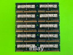 LOT OF 10 X HYNIX 8GB DDR3 Laptop Ram Memory 2Rx8 PC3L-12800S HMT41GS6BFR8A-PB