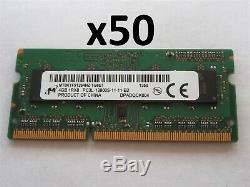 LOT OF 50 Micron 4GB MT8KTF51264HZ-1G6E1 PC3-12800 DDR3 1600 Laptop Memory RAM