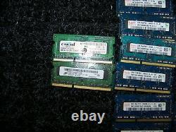 LOT of 55 MIXED BRANDS 2GB 1Rx8 PC3-10600S DDR3 Laptop Memory RAM TESTED