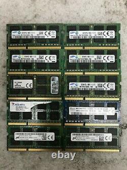 Lot Of 10 / DDR3 PC3 / 8GB / Laptop Memory RAM Mix