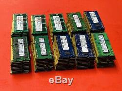 Lot Of 100 2GB MEMORY RAM Pc3 10600S Mix Brand For Laptop