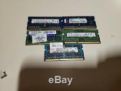 Lot Of 20 4Gb DDR3 SoDimm Laptop Memory Ram Mixed Brands Tested