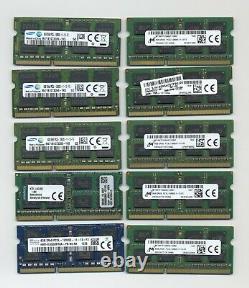 Lot of 10 8GB 2Rx8 PC3L-12800S DDR3-1600 SODIMM Laptop Memory RAM Samsung Micron