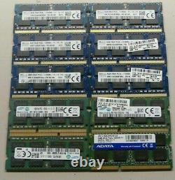 Lot of 10 Hynix/Samsung Brand 8GB PC3L-12800S Laptop RAM Memory Lot Tested
