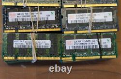 Lot of (100x) 2GB DDR2 PC2 Laptop Memory RAM Mixed Brand Mixed Speed