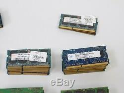 Lot of 103 RAM Sticks of 2GB DDR3 PC3 LAPTOP Memory RAM Various Brands & Speeds