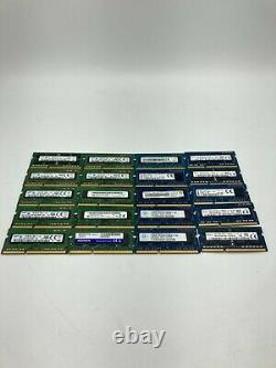 Lot of (20) 4GB PC3L-12800S DDR3L-1600 Laptop Memory RAM Mixed Brands TESTED