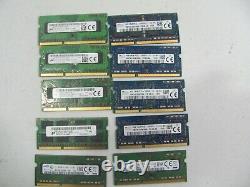Lot of 20 Mixed Brand Samsung, Micron, SK Hynix 4GB PC3L & PC3 Laptop Memory