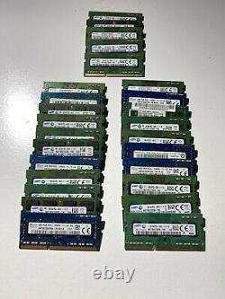 Lot of 25 4GB PC3L-12800 DDR3L-1600 Laptop Memory Ram Mixed Brands