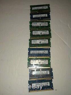 Lot of 29 4GB DDR3 PC3-12800S 10600s Samsung Laptop SODIMM Memory RAM Sticks MIX