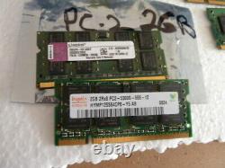 Lot of 2GB PC3 DDR3,1gb pc2, DESKTOP, LAPTOP MIXED RAM MEMORY LOT