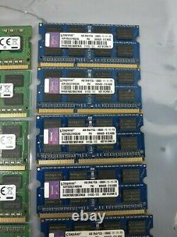 Lot of 30 4GB DDR3 DDR3L PC3 So-Dimm Laptop RAM Memory 1333MHz-1600MHz