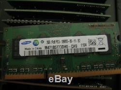 Lot of 350 2GB Laptop DDR3 PC3 Laptop Memory RAM lot (700GB Total)