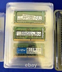 Lot of 36 LAPTOP Memory RAM Samsung Crucial + 16GB, 8GB DDR4 PC4 Tested/Working