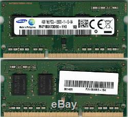 Lot of 50 -SAMSUNG 4GB 1Rx8 DDR3 PC3L-12800S Laptop RAM Memory