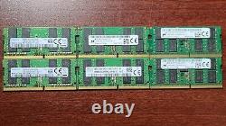 Lot of 6 16GB DDR4 RAM PC4-2666 & PC4-2400 Laptop SODIMM Memory