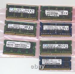 Lot of 7 8GB PC3L-12800S DDR3-1600 SO-DIMM Laptop Memory RAM Samsung Micron etc