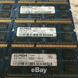 Lot of 9 Elpida 8GB DDR3 PC3-12800S Laptop Ram Memory Tested