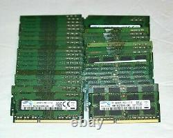 Lot of 90 assorted 4GB DDR3 PC3 PC3L 12800 12800S 10600S Laptop Memory RAM