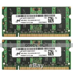 Micron 8GB KIT 2x4GB PC2-6400 DDR2-800MHz DDR2 200pin SODIMM Memory Laptop RAM