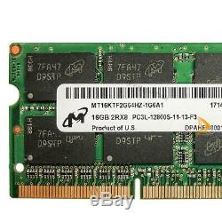 Micron Kits 2x 16GB 2RX8 PC3L-12800S DDR3-1600Mhz 1.35V Laptop SODIMM RAM Memory