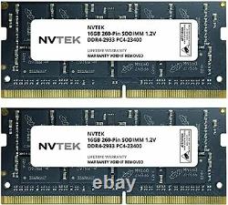 NVTEK 32GB 2x16GB DDR4-2933 PC4-23400 SODIMM Laptop RAM Memory Upgrade