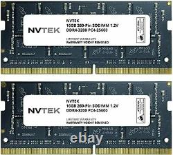 NVTEK 32GB 2x16GB DDR4-3200 PC4-25600 SODIMM Laptop RAM Memory Upgrade