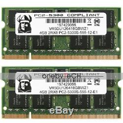 New 8GB 2x4GB 2Rx8 PC2-5300S DDR2-667Mhz 200-pin NON-ECC Laptop Memory RAM