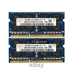 New Hynix 8GB 2X 4GB PC3-10600 DDR3 1333 MHz 204-pin Laptop Memory Ram NON-ECC