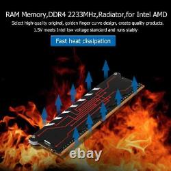 RAM Internal Memory DDR4 2233MHz Radiator for PC Computer Laptop Intel AMD
