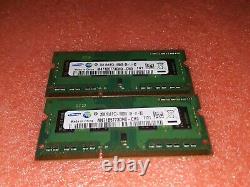 Samsung 4GB (2X2GB) 1Rx8 PC3-106000S 1333 MHz DDR3 LAPTOP RAM Memory