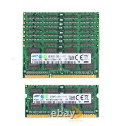 Samsung kits 10x 8GB DDR3 1600MHz PC3-12800S 1.5V Notebook Laptop RAM Memory &