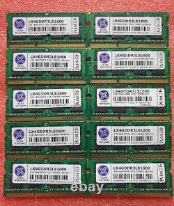 XUM Job Lot 10x4GB DDR3 PC3L-12800S 1600MHz SODIMM Laptop RAM Memory 204pin